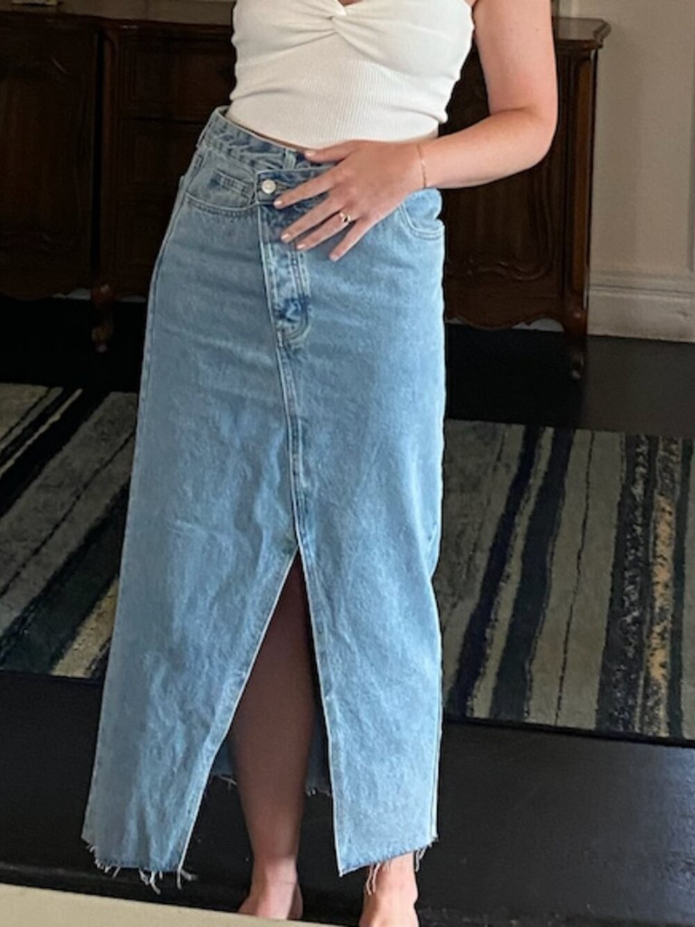 Denim Midi Skirt